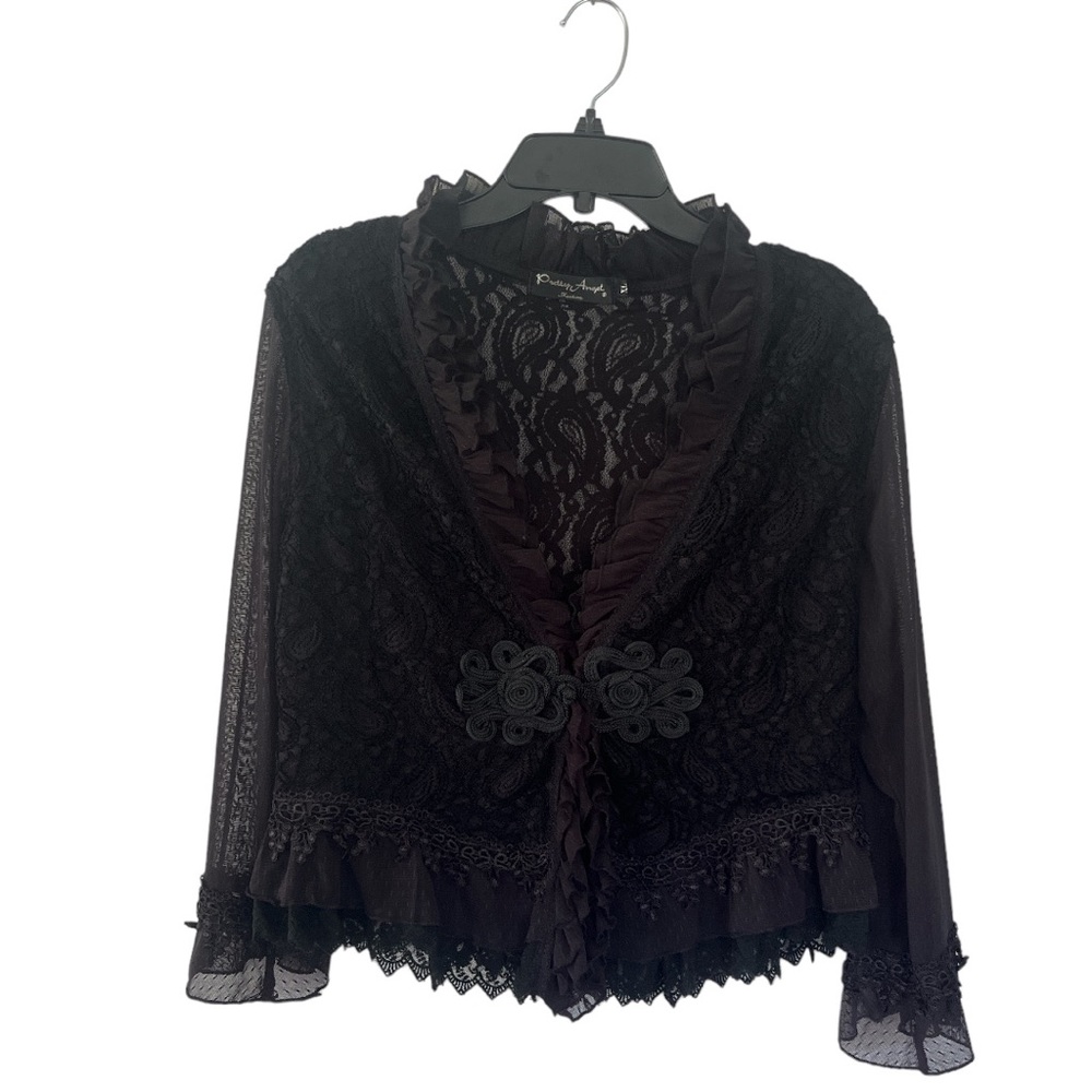 Pretty Angel Mixed Lace and Mesh Cardigan